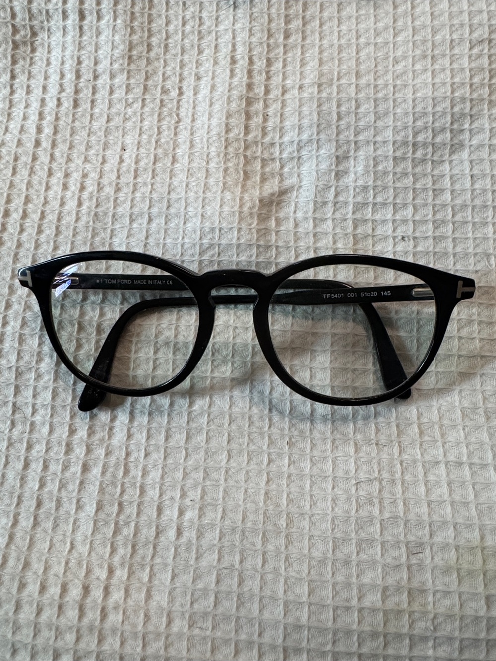Tom Ford Black Round Acetate Optical Frames